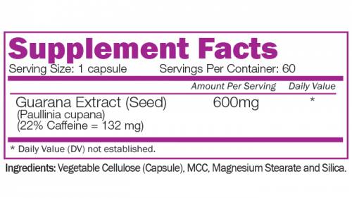 Extract de semințe de Guarana - 60 capsule