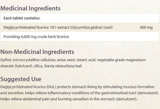 DGL 400 mg - 90 comprimate masticabile