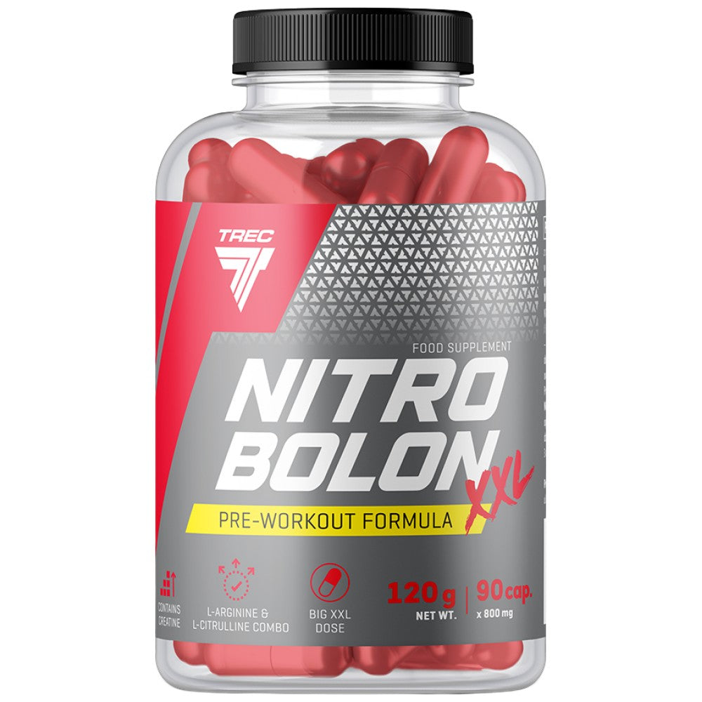 Nitrobolon XXL | Formula de pre-antrenament fără stimulente în capsule - 90 de capsule