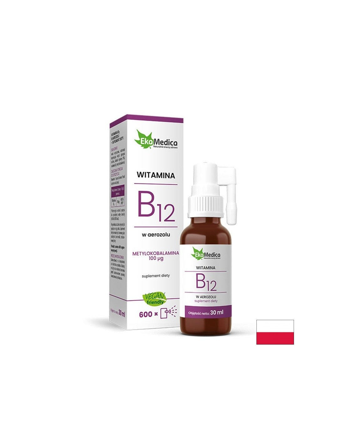 Sistem nervos si energie - Spray Vitamina B12, 30 ml EkaMedica