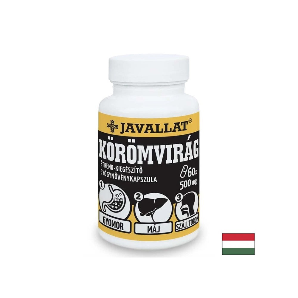 Sănătatea ficatului și a tractului gastrointestinal - Gălbenele (floare), 500 mg x 60 capsule