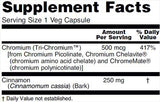 Tri-Chromium 500 mcg + Scorțișoară - 90 capsule