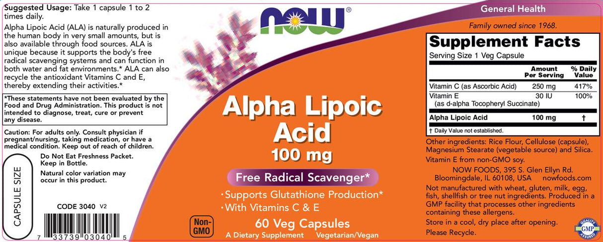 Acid alfa lipoic 100 mg - 120 capsule