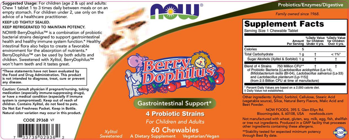 BerryDophilus - 60 de tablete masticabile