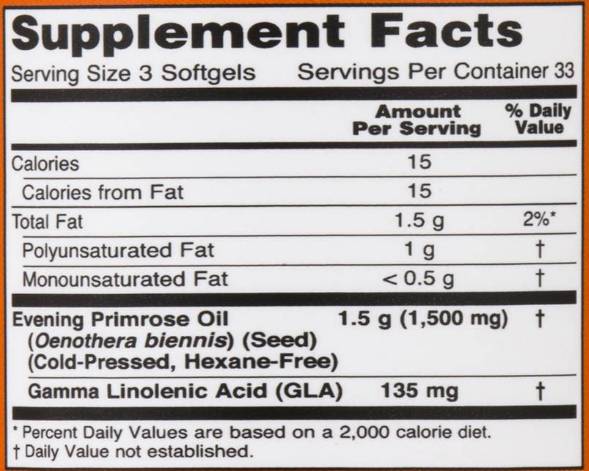 Ulei de Primrose 500 mg - 100 capsule de gel