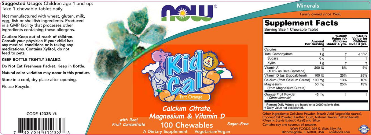 Kid Cal - Mag - 100 tablete masticabile