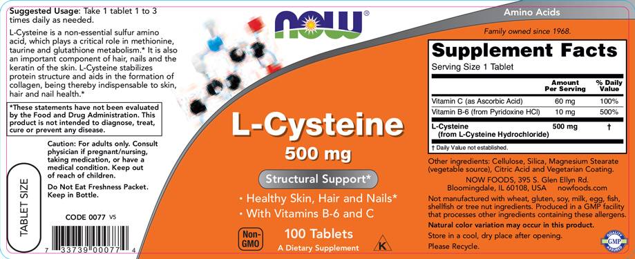 L-cisteină 500 mg - 100 comprimate