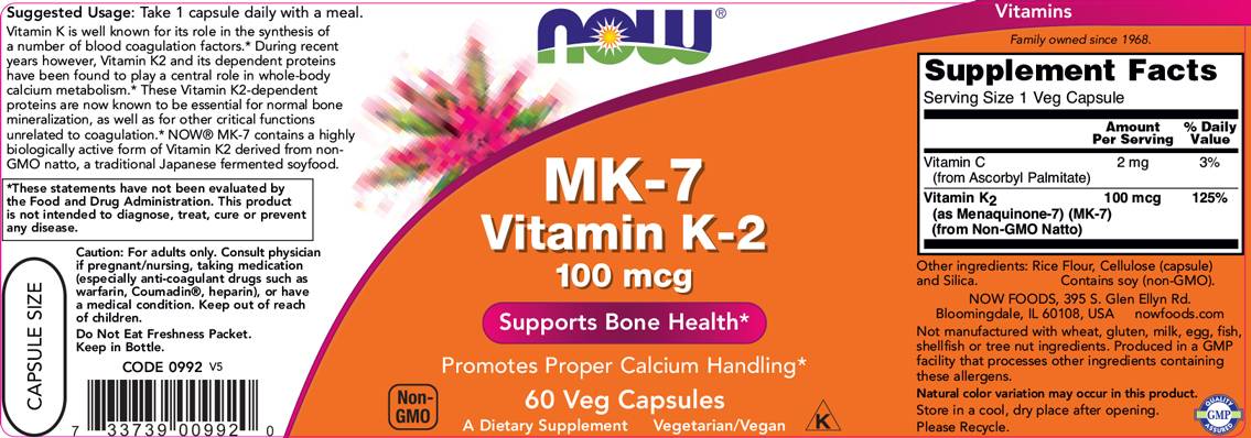 MK-7 Vitamina K-2 100 mcg - 60 capsule