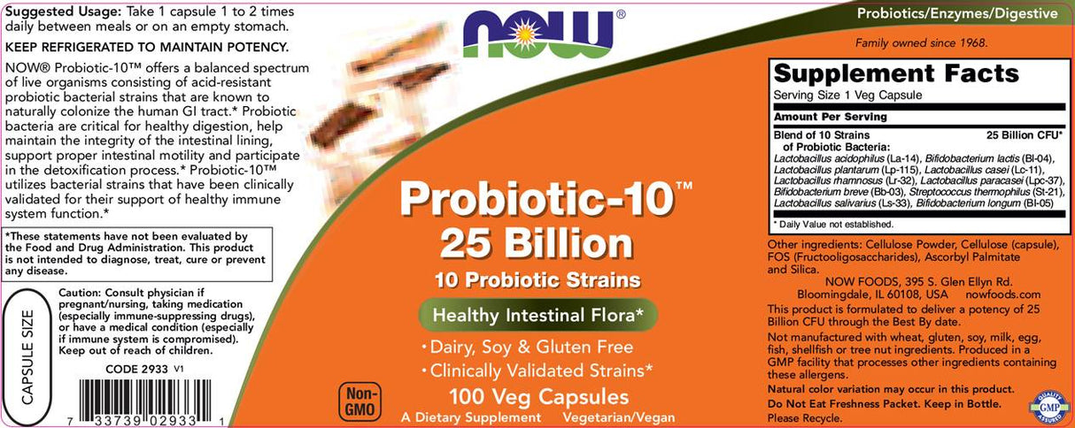 Probiotic-10 25 miliarde - 100 capsule