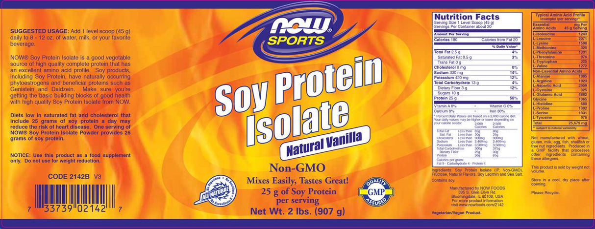 Izolat de proteine ​​din soia - 908 grame
