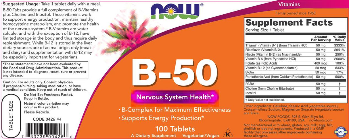 Vitamina B-50 [100 tablete, 100 doze]