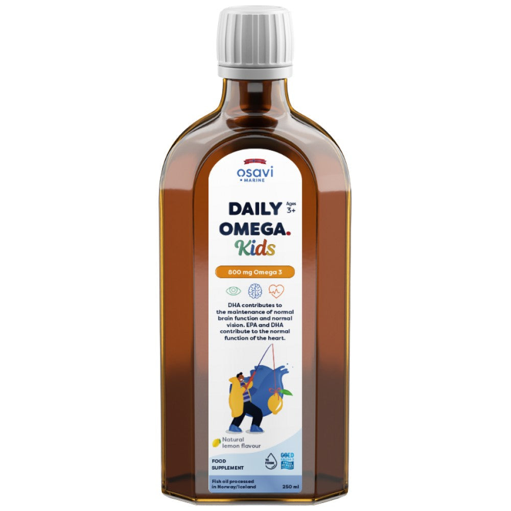 Daily Omega Kids Liquid | Aromă naturală de lămâie - 250 ml