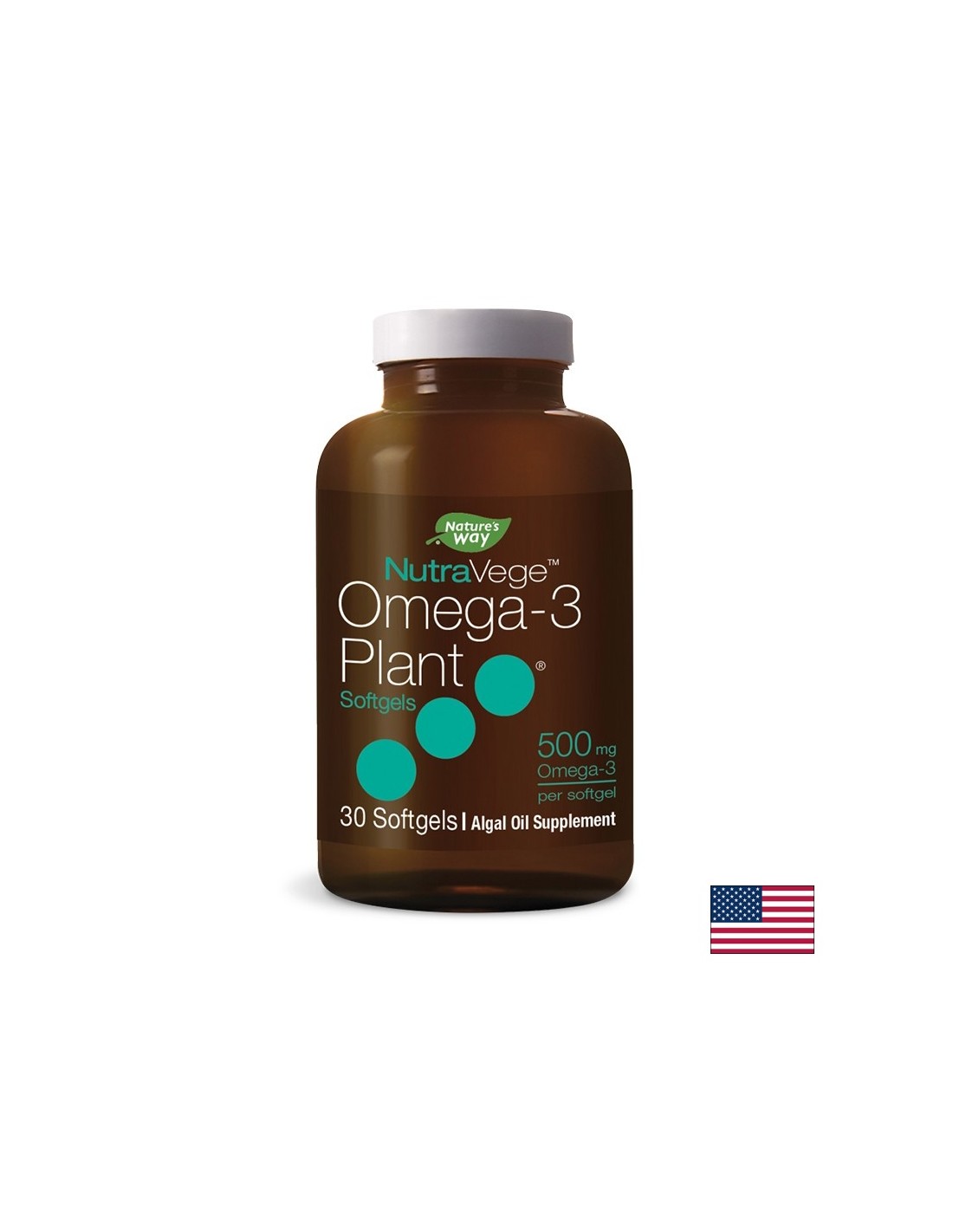 NutraVege Omega-3 500 mg din Nature's Way Algae