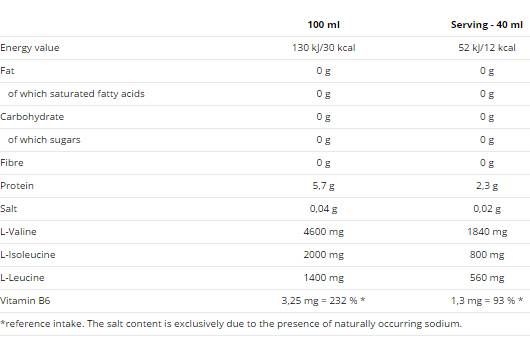 BCAA lichid - 500 ml