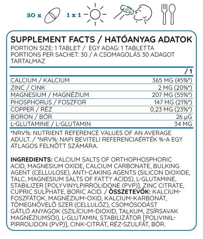 Ca/Zn/MG | Formula calciu magneziu zinc - 30 tablete