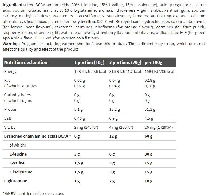 BCAA XPLODE - 280 grame