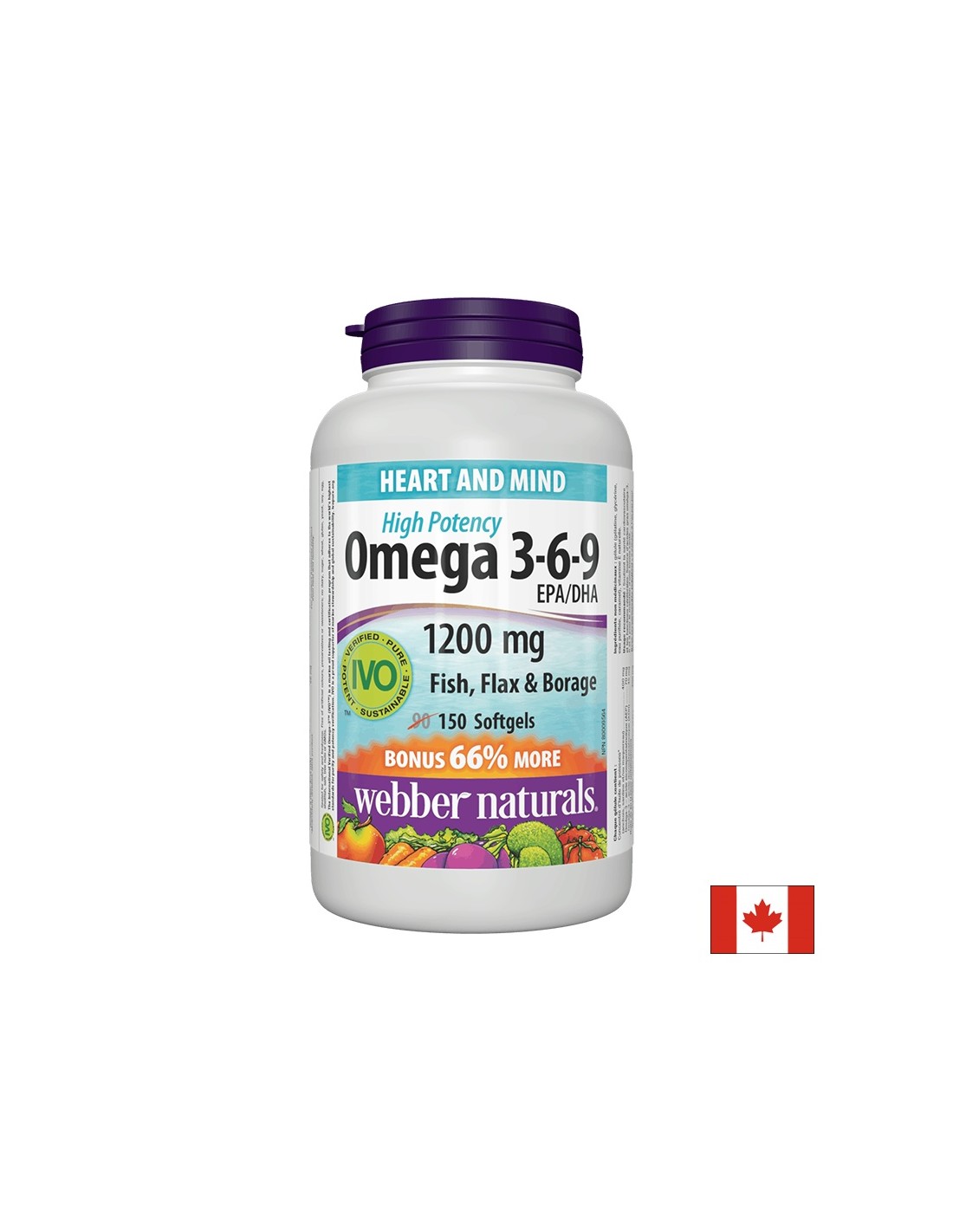 Acizi grași esențiali Omega 3-6-9 - Echilibrul hormonal, funcționarea inimii și a creierului, 1200 mg x 150 capsule softgel