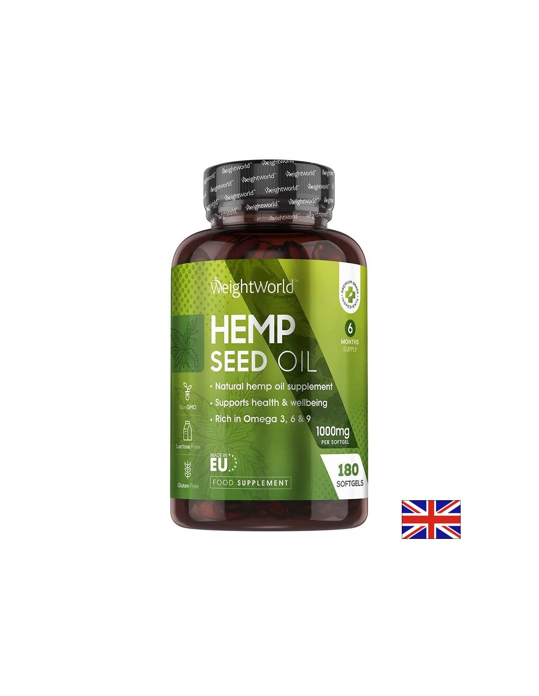 Sistemul musculo-scheletic și endocrin - Ulei din semințe de cânepă, 180 de capsule moi Weight Worl