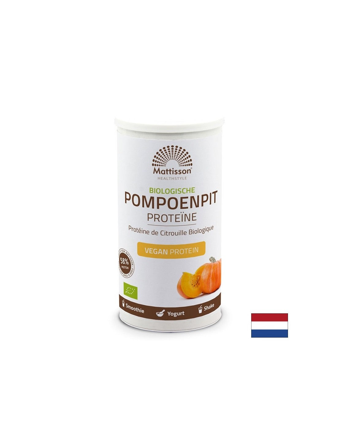 Pudră proteică organică din semințe de dovleac 58%, 250 g Mattisson Healthstyle