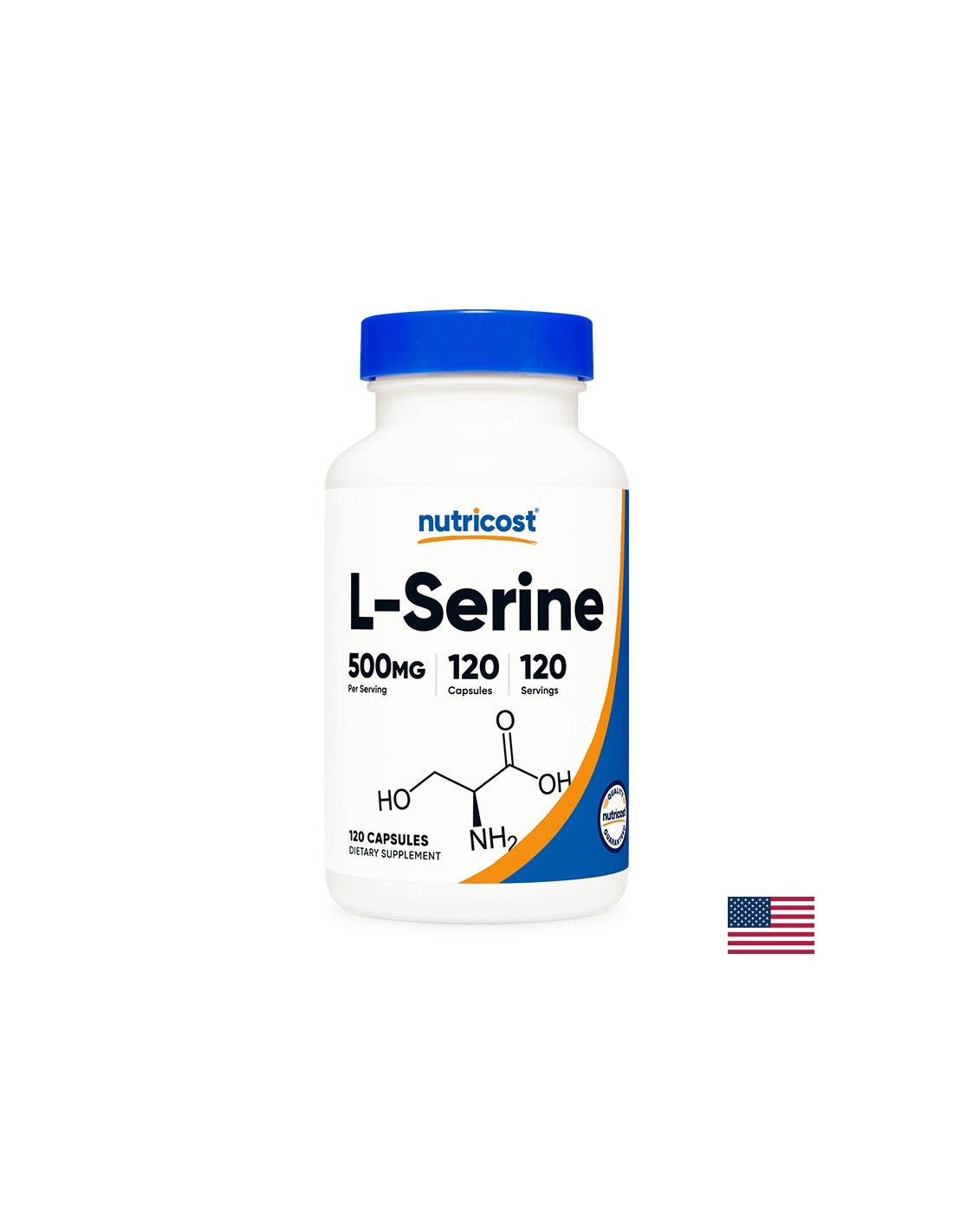 Memorie si concentrare - L-Serina, 500 mg/120 capsule Nutricost