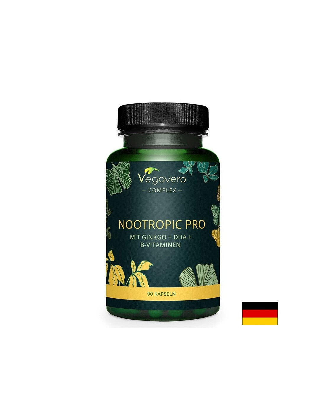 Memorie și concentrare - Nootropic Pro cu ginkgo biloba, DHA și vitamine B, 90 capsule Vegavero