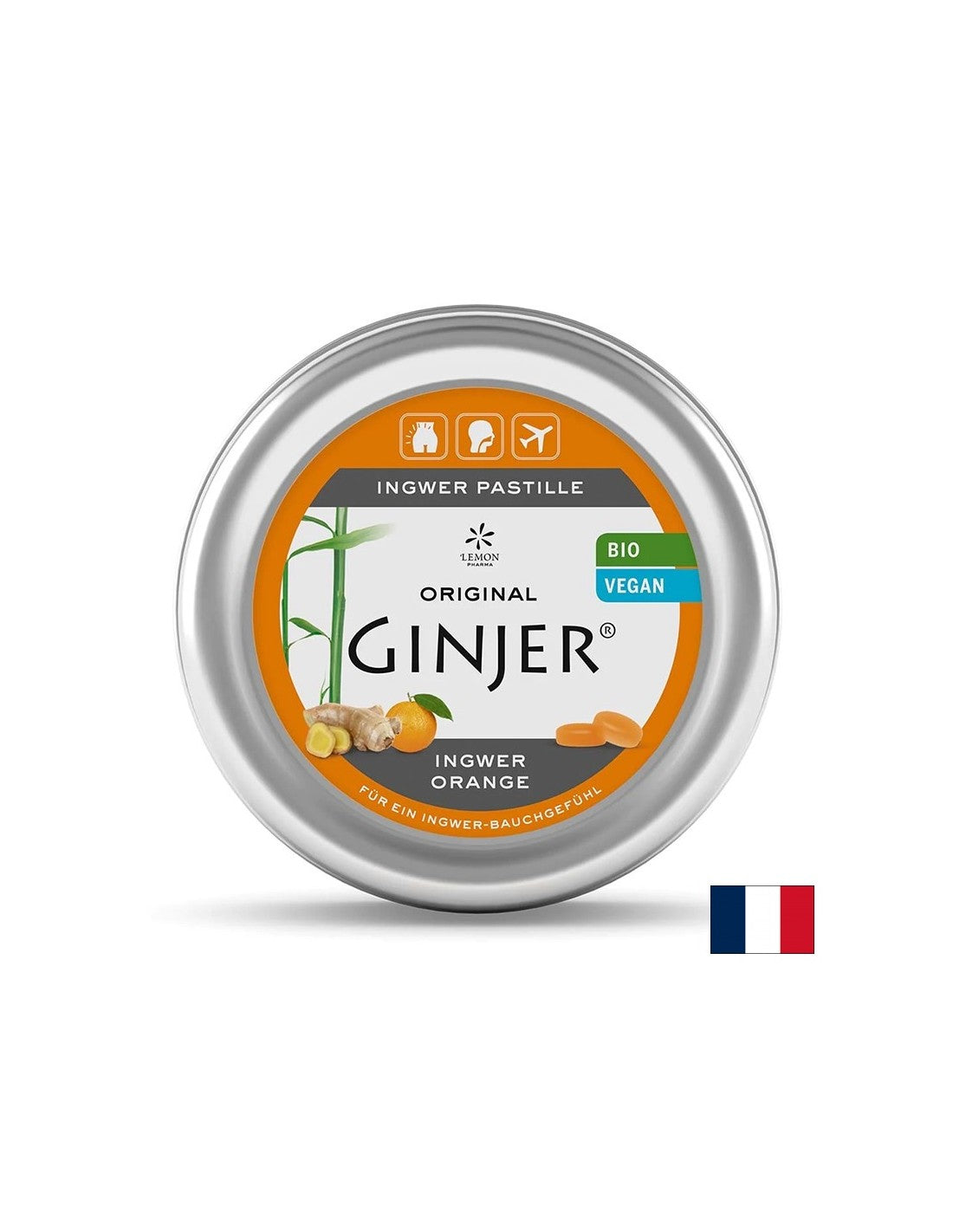 Pastile cu Ghimbir si Portocala, 40 g Lemon Pharma