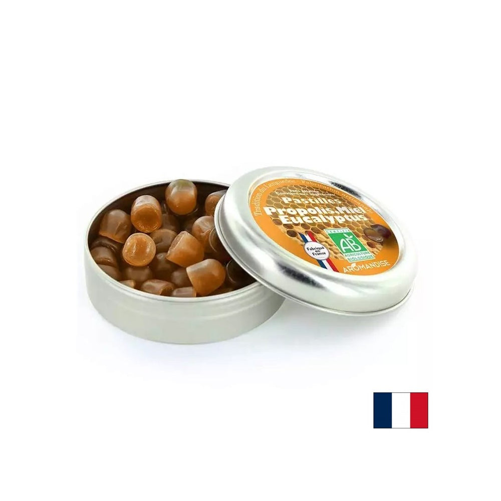 Pastile cu propolis, miere și eucalipt, 45 g