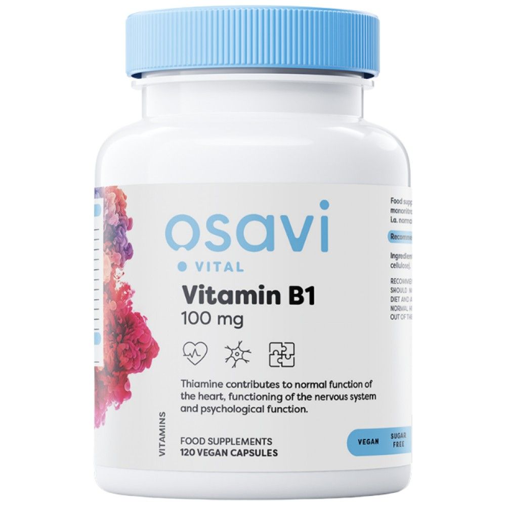 Vitamina B1 100 mg | Tiamina - 120 capsule