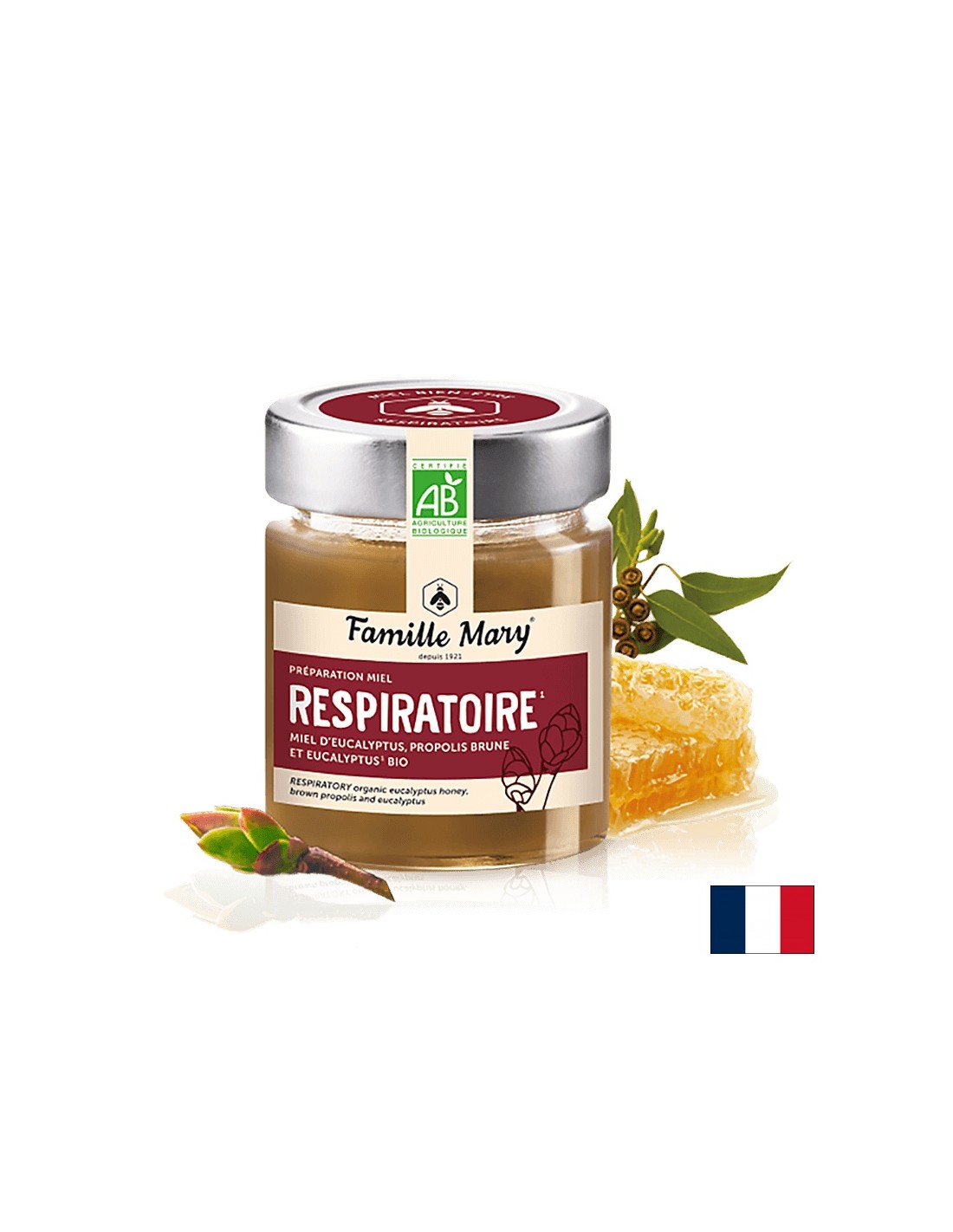 Miere de eucalipt cu propolis maro si eucalipt organic, 170 g