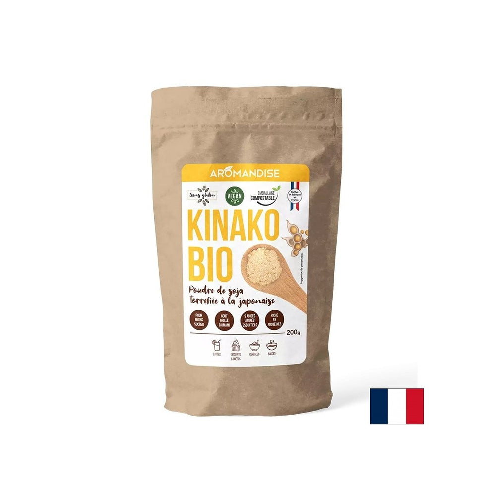 Boabe de soia Kinako prăjite, 200 g pudră