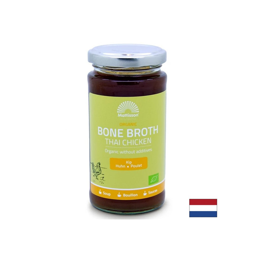 Supă de oase de pui - Suport pentru articulații și digestie, organică, 240 ml