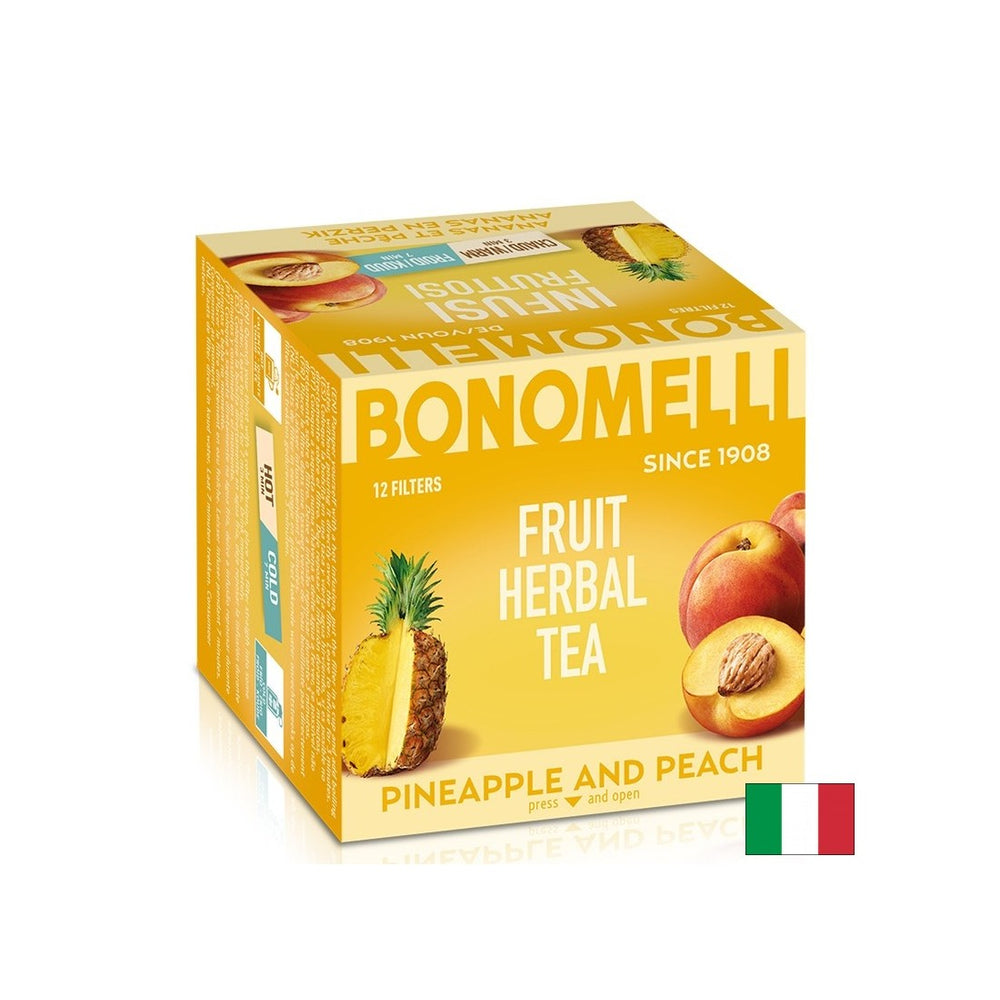 Ceai de fructe cu ananas și piersică - Gust suculent și încântare tropicală, 12 pliculețe