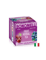 Ceai de fructe cu cireșe și afine - Aromă bogată și putere antioxidantă, 12 pliculețe
