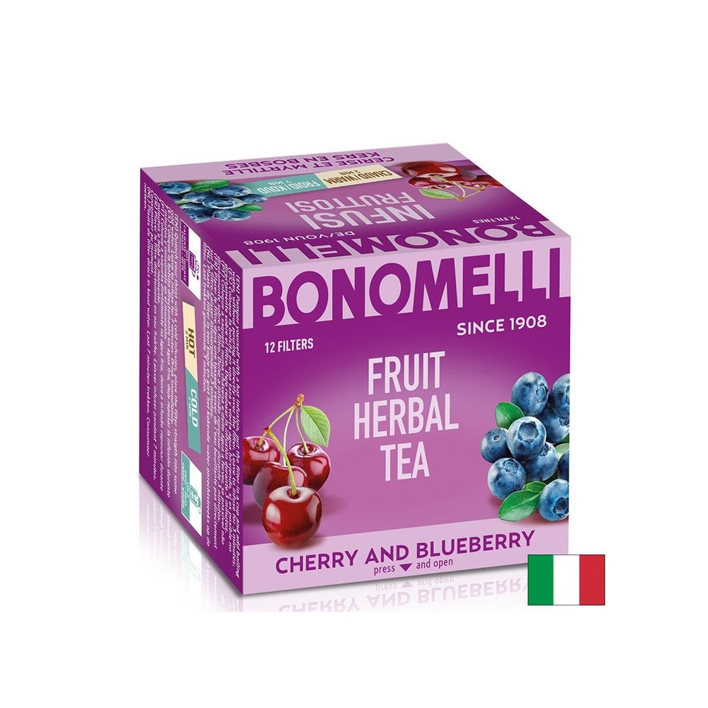 Ceai de fructe cu cireșe și afine - Aromă bogată și putere antioxidantă, 12 pliculețe