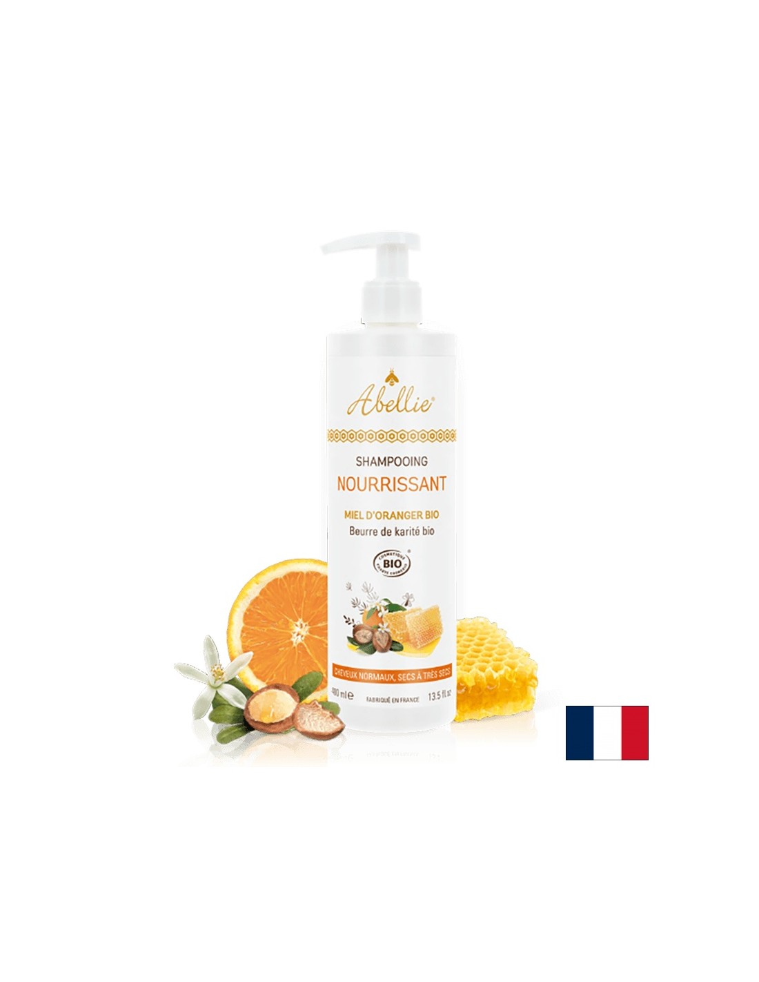 Șampon hrănitor cu miere de floare de portocal și unt de shea, 400 ml