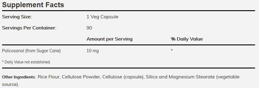 Policosanol 10 mg - 90 capsule