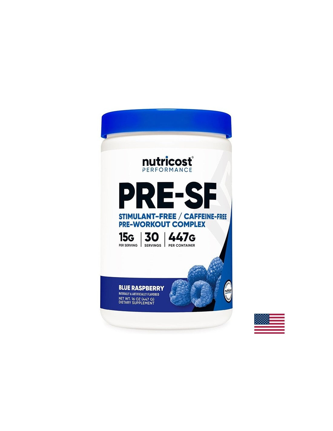 Complex pre-antrenament PRE-SF, 447 g pulbere, aromă de zmeură albastră, 30 de doze