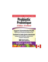 Probiotic 50 miliarde - Probiotic 50 miliarde probiotice active, 10 tulpini, 30 capsule Webber Naturals