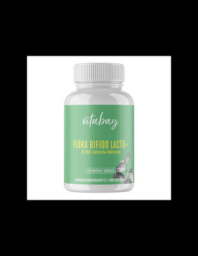 Probiotic + Zinc Flora Bifido Lacto + (70 Billion Probiotics, 14 Strain Formula), 120 Vitabay Capsules - Nutra Best Europe