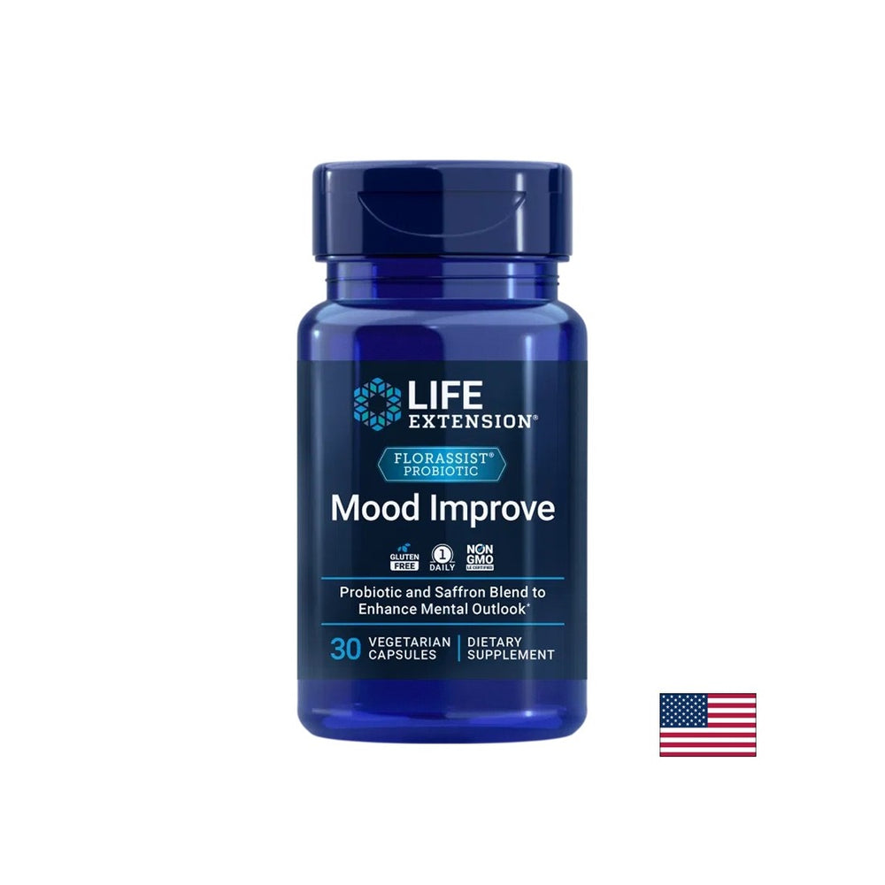 Probiotic „Bună dispoziție” Florassist® (3 miliarde de probiotice active + șofran), 30 capsule