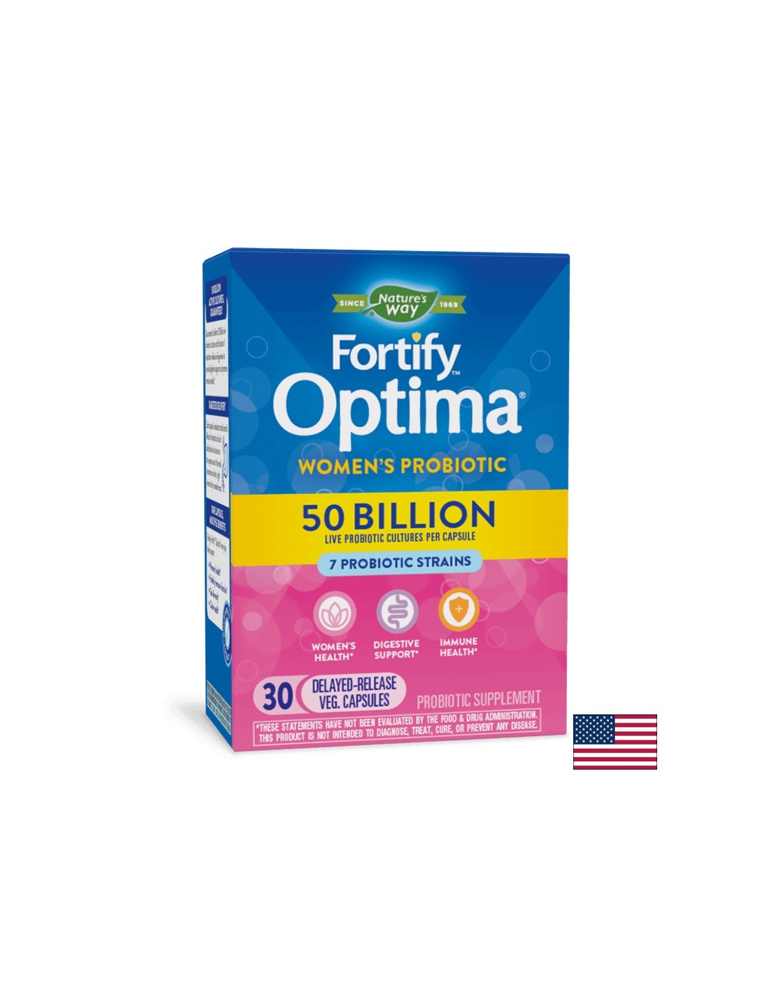 Fortify Optima Women's Probiotic, 50 de miliarde de probiotice active, 30 de capsule