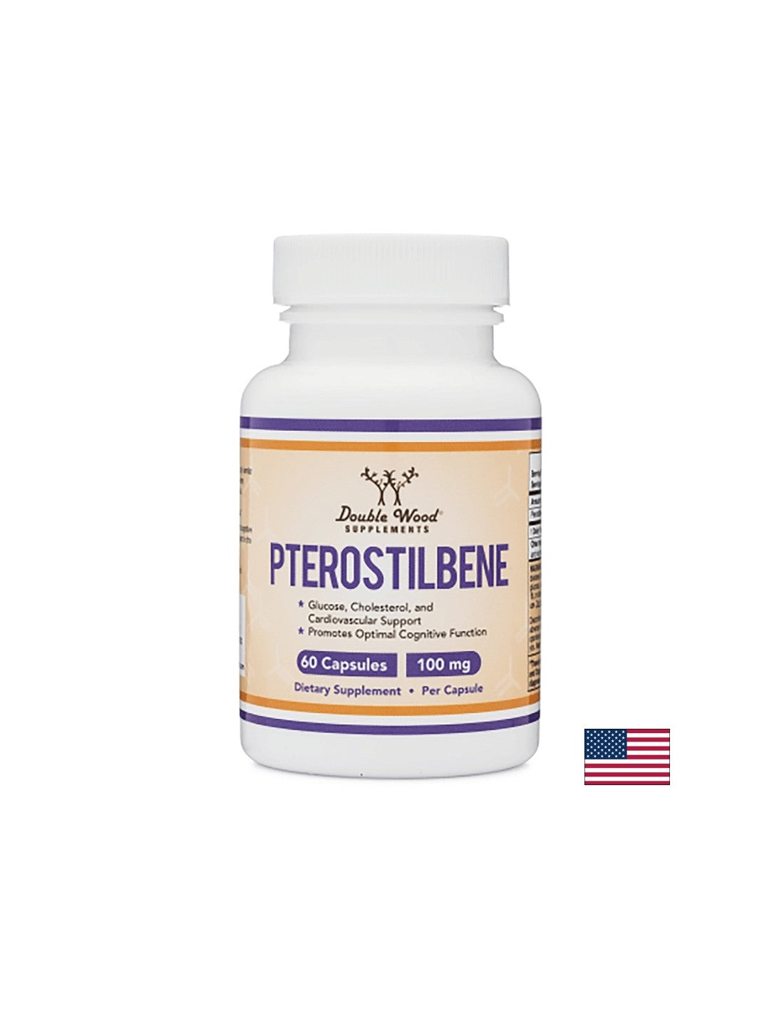 Pterostilben/ Pterostilbene, 100 mg, 60 capsule Double Wood