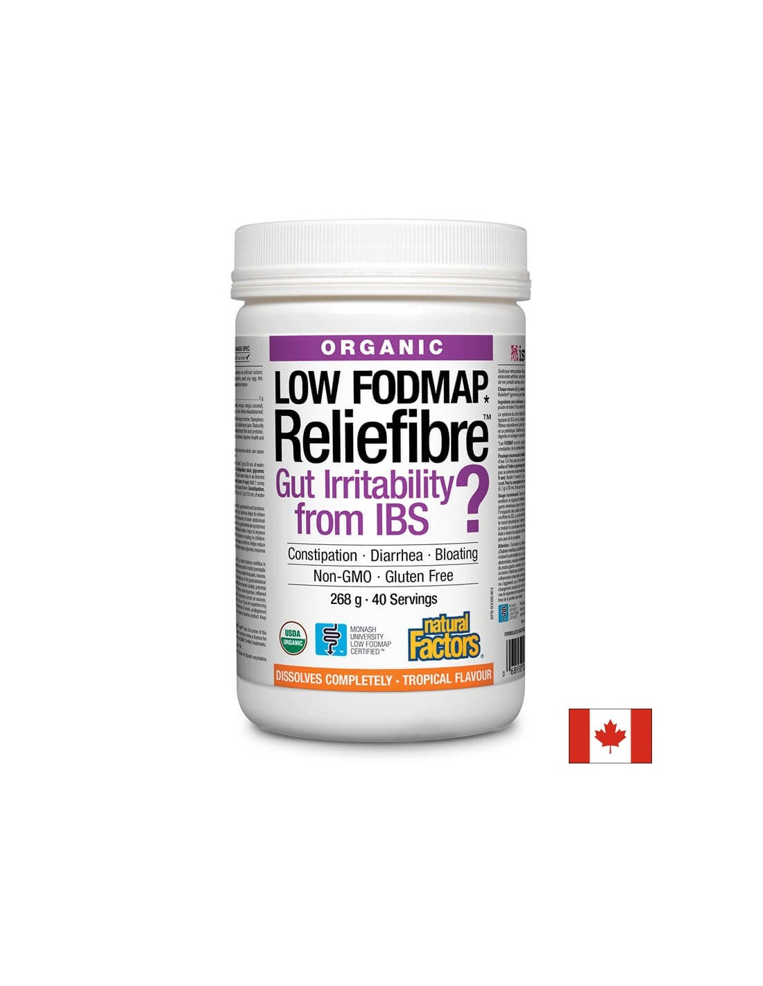 Reliefibre™ /Fibre dietetice solubile 268 gx 40 doze Natural Factors