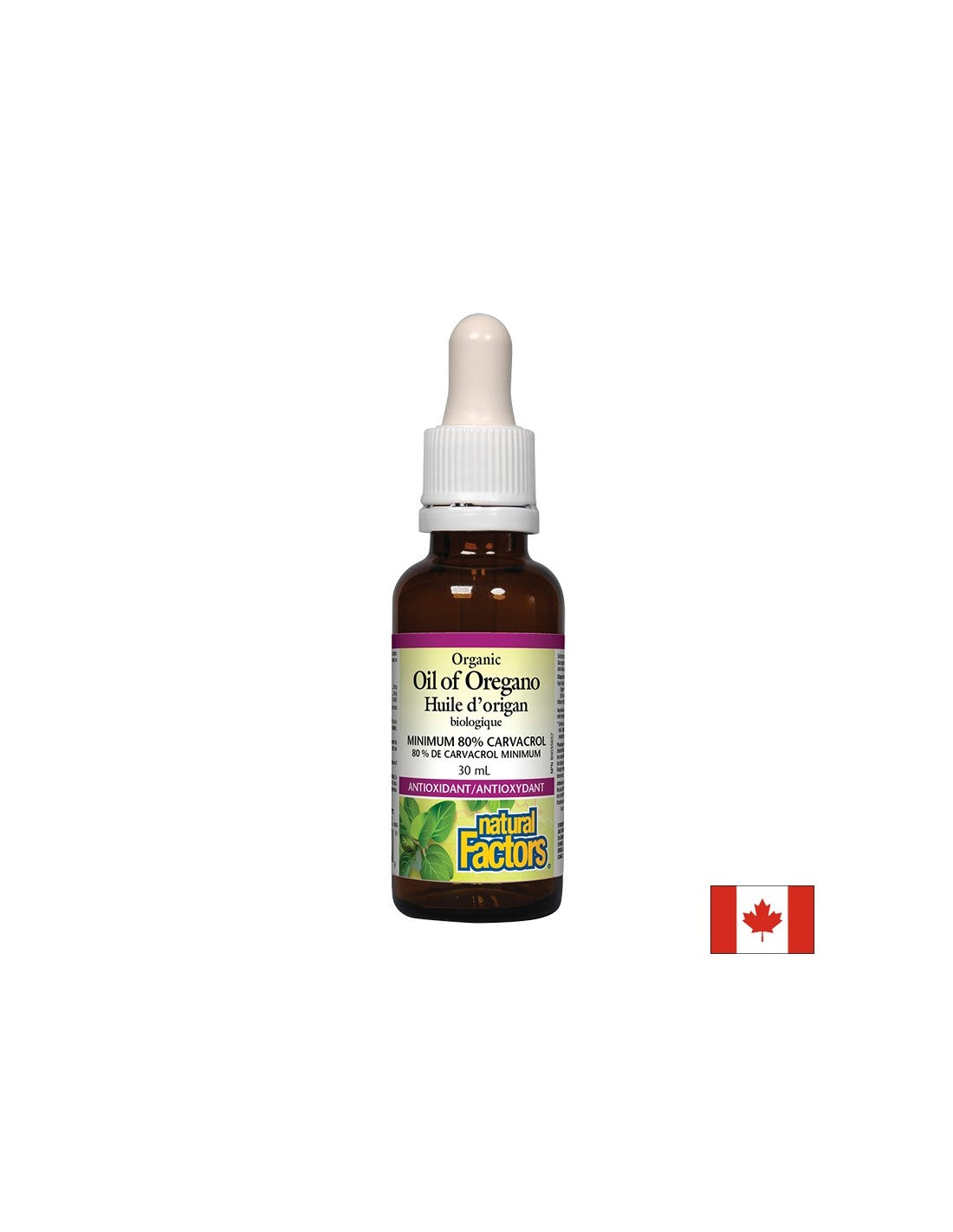 Ulei de oregano, organic - Ulei de oregano organic 30 mg, 187 doze, 30 ml Natural Factors