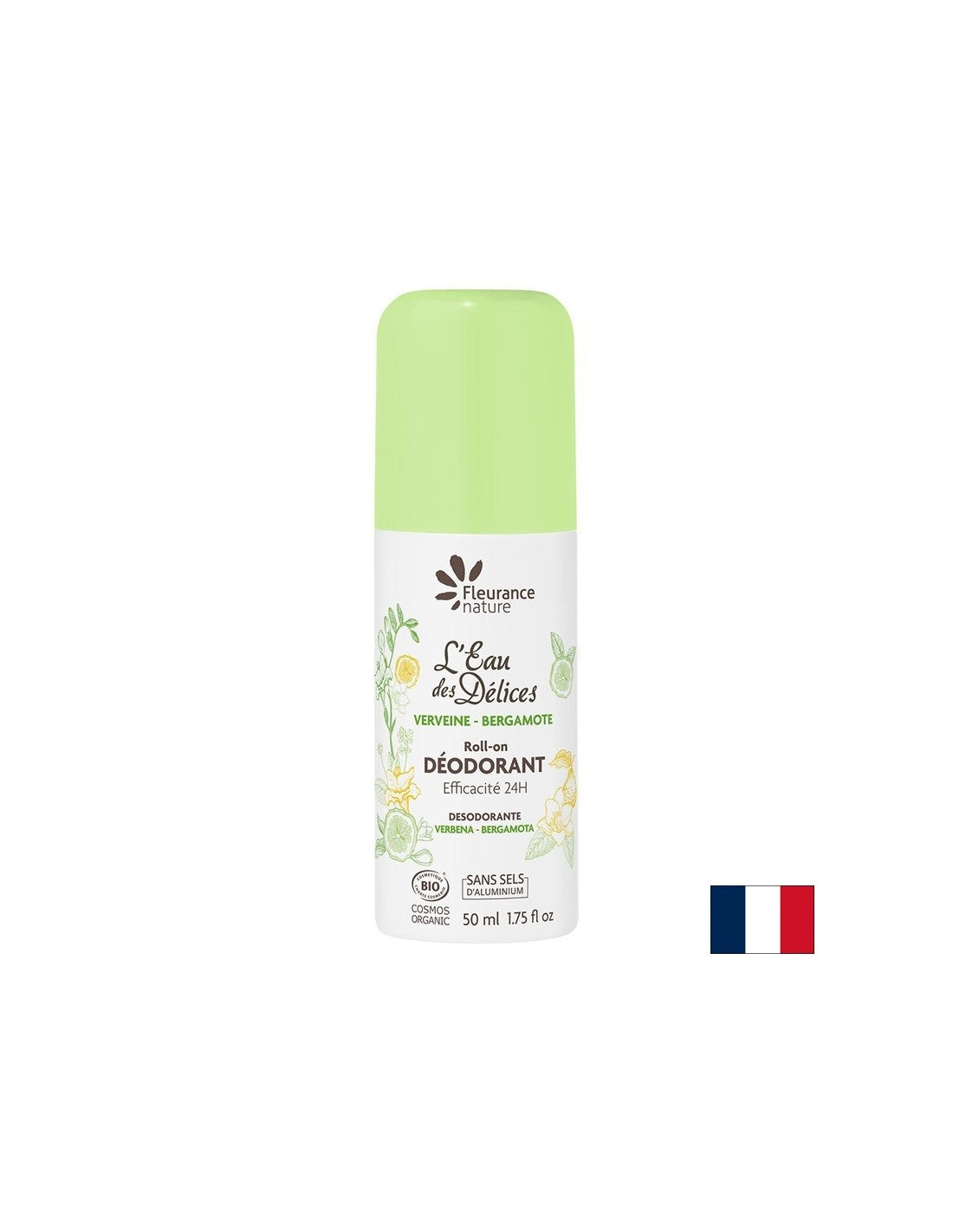 Deodorant roll-on cu apă de verbena și bergamotă, 50 ml Fleurance Nature