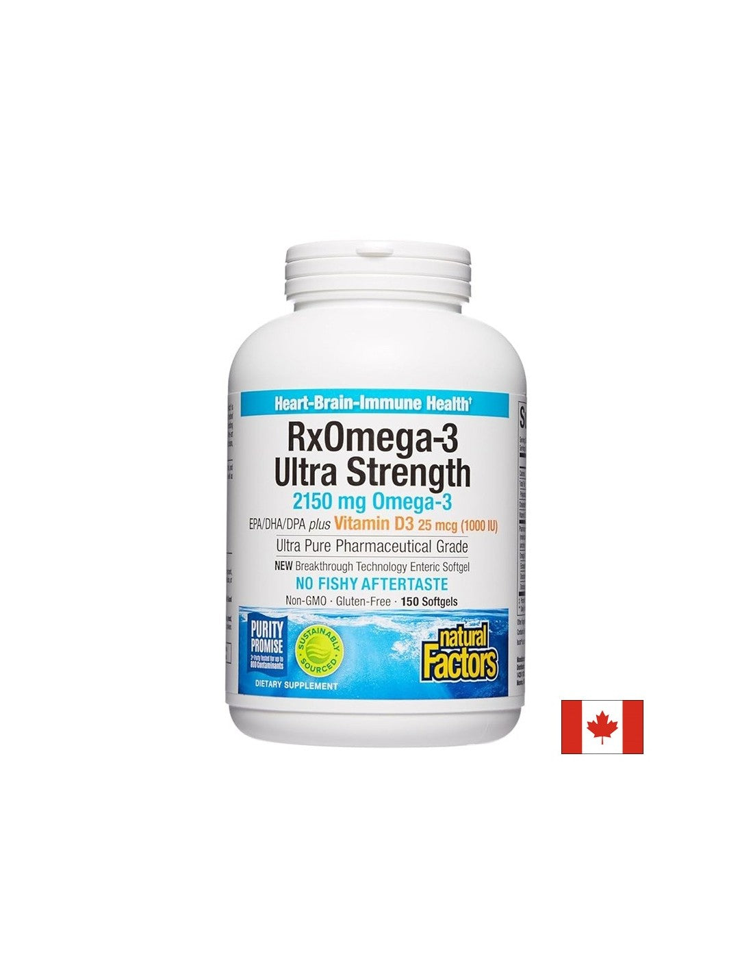 Rx Omega-3 Ultra Strength 2150 mg + Vitamina D3 1000 UI, 150 capsule gelatinoase moi