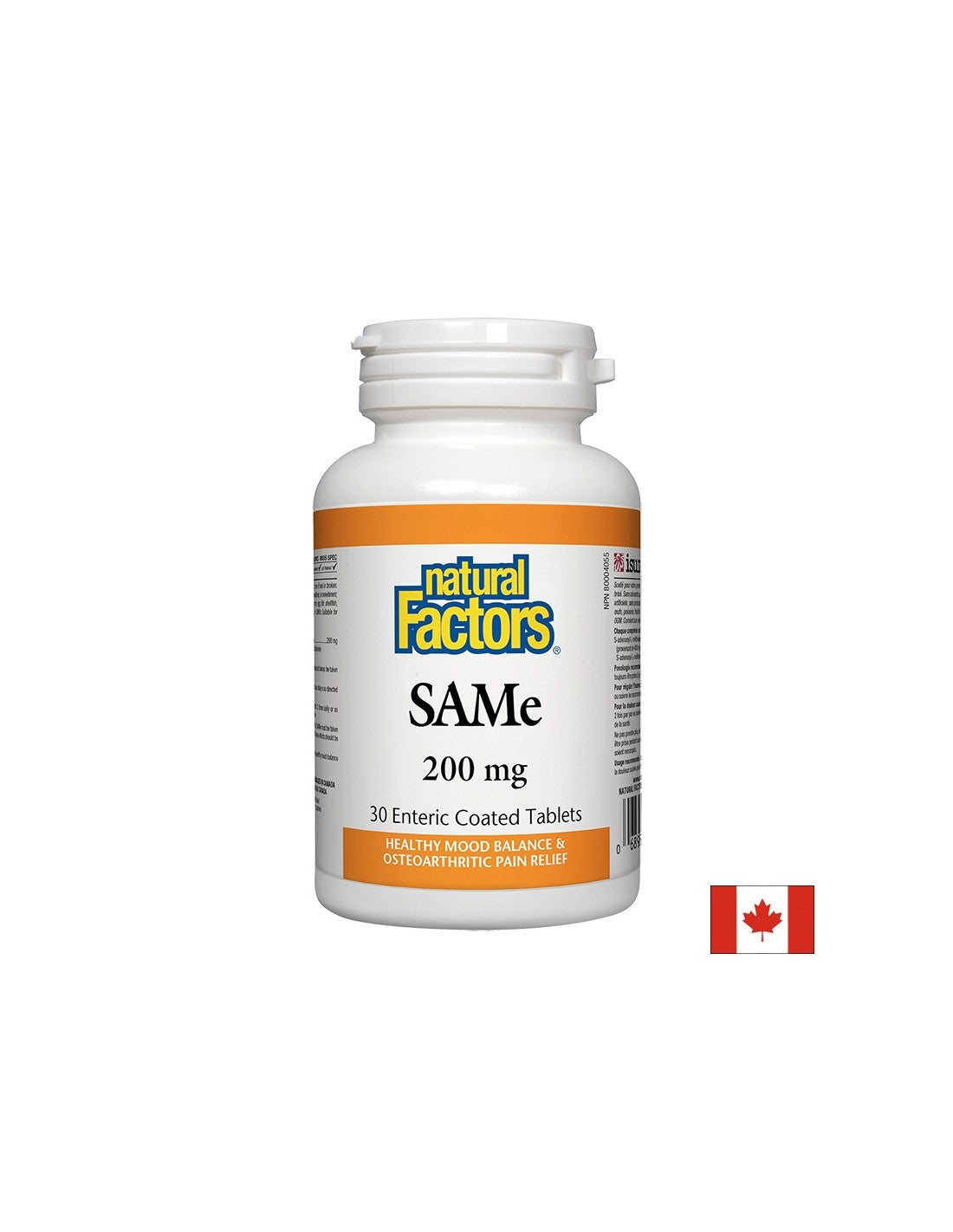 SAMe (S-Adenosil-L-Metionina)/ SAMe 200 mg x 30 comprimate Natural Factors