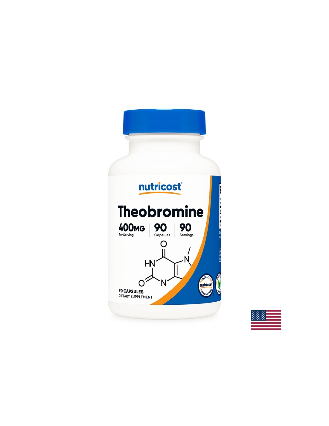 Aparatul cardiovascular si respirator - Teobromina, 400 mg x 90 capsule Nutricost