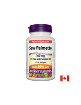 Saw Palmetto cu uleiuri de in și dovleac, 90 de capsule moi