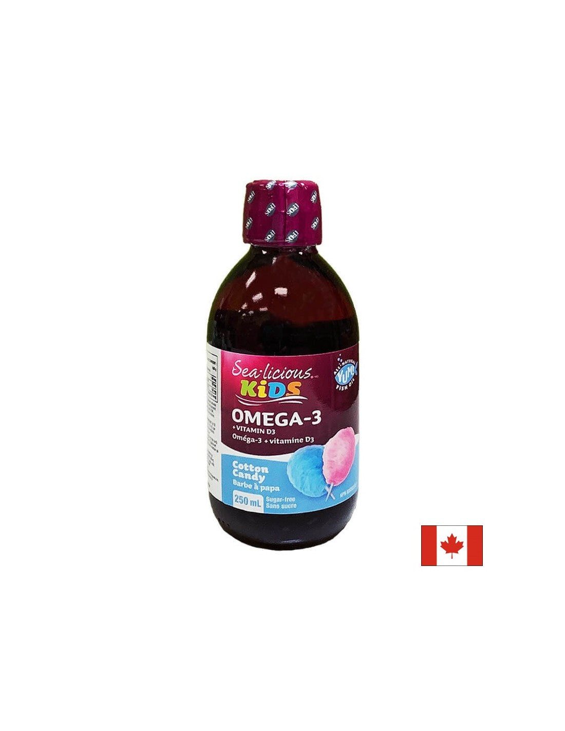 Sea-Licious® Kids Omega-3 + Vitamina D3 / Omega-3 1500 mg + Vitamina D3 400 UI pentru copii, 250 ml Natural Factors